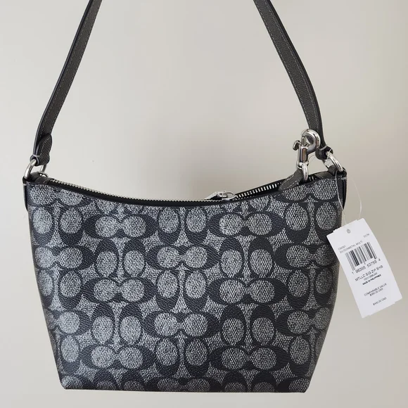 Coach Black and Silver Crossbody Bag - Picture 3 of 7